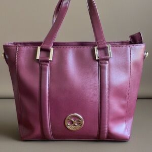 clōe Elegant Purple Leather Tote Bag